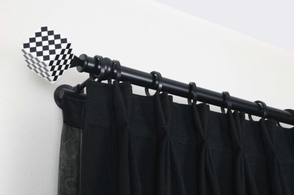 Kocaeli Curtain Accessories Black-White Checkered Petra 26.2020