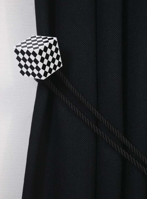 Kocaeli Curtain Accessories Black-White Checkered Petra 26.2020 - Image 3