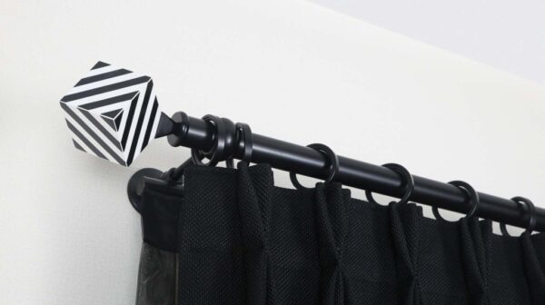 Kocaeli Curtain Accessories. cube with a black and white striped. Petra 26.2010