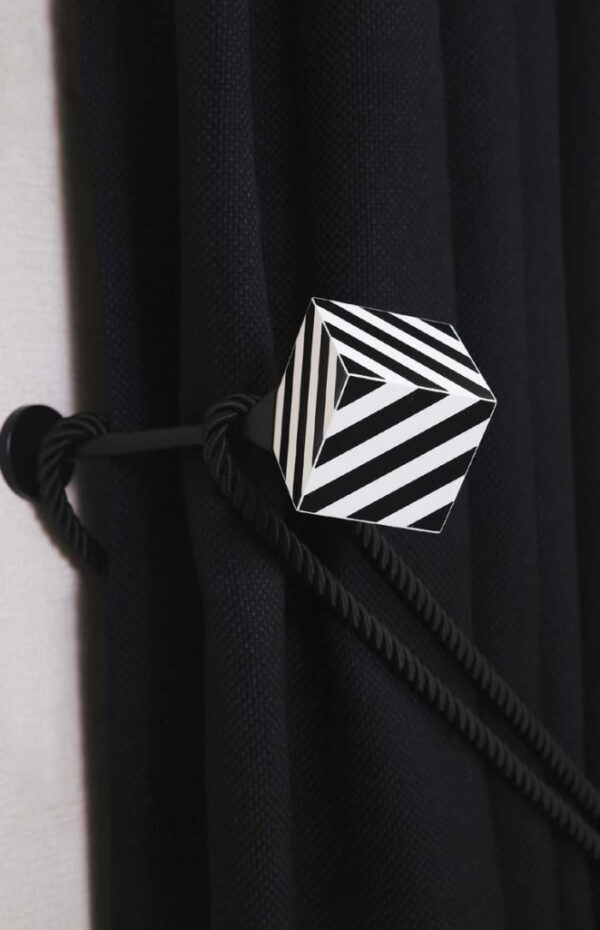 Kocaeli Curtain Accessories. cube with a black and white striped. Petra 26.2010 - Image 4