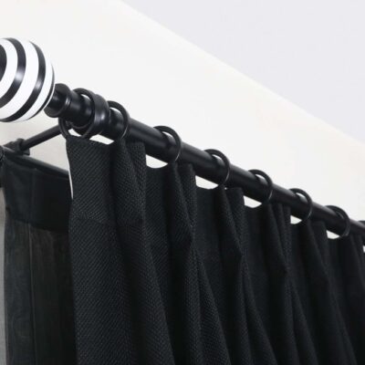 Petra_G26  Kocaeli Curtain Accessories. white ball with horizontal black stripes. Petra 26.2030