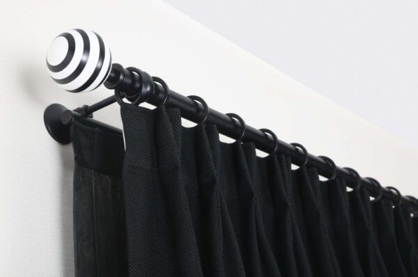 Petra_G26  Kocaeli Curtain Accessories. white ball with horizontal black stripes. Petra 26.2030