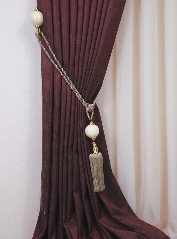 Tuzla Curtain Accessories. Ermitaj-14.1040 -Curtain Tieback - Curtain Holder - Tassel - Curtain Rail - Curtain Holdback- Modern Accessories