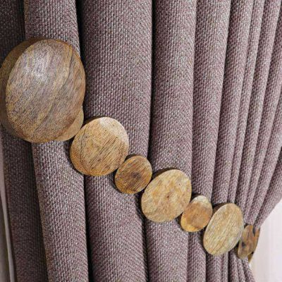 Curtain Accessories – Wooden Backdrop Curtain Tie- Bracol Wood Chain- Bracol Necklace Wood