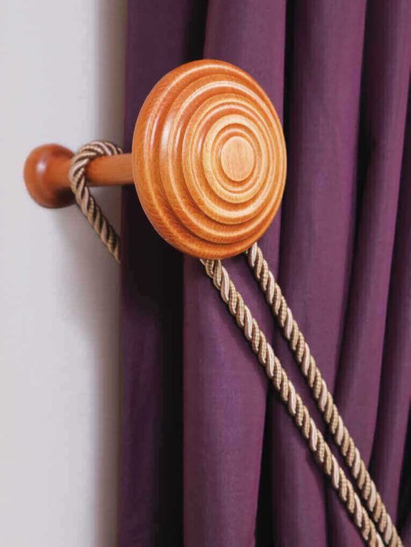 Truva Curtain Accessories. - Curtain Tieback - Curtain Holder - Tassel - Curtain Rail - Curtain Holdback- Wooden Accessories - 17.1210 - Image 2