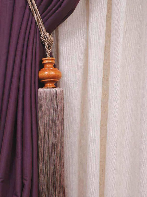 Truva Curtain Accessories. - Curtain Tieback - Curtain Holder - Tassel - Curtain Rail - Curtain Holdback- Wooden Accessories - 17.1210 - Image 4