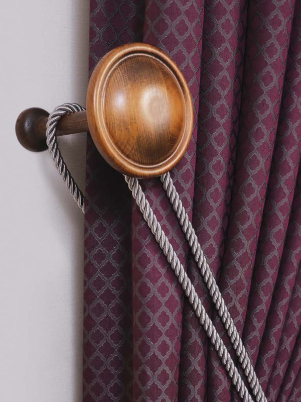 Truva Curtain Accessories. - Curtain Tieback - Curtain Holder - Tassel - Curtain Rail - Curtain Holdback-Wooden Accessories - 17.1220 - Image 2