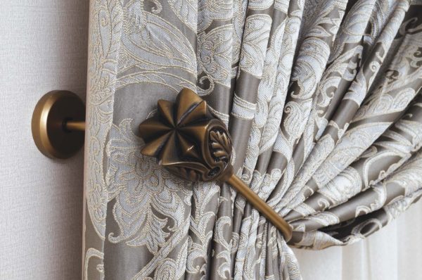 Rustic Curtain Accessories. Efes-11.1820 - Curtain Tieback - Curtain Holder - Curtain Rod Bracket -Tassel - Curtain Rail - Curtain Holdback