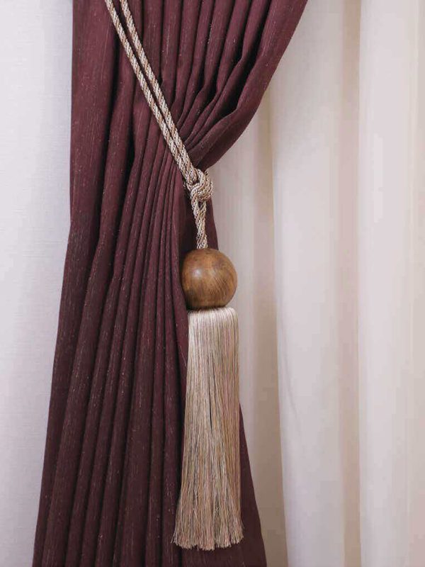 Truva Curtain Accessories. - Curtain Tieback - Curtain Holder - Tassel - Curtain Rail - Curtain Holdback-Wooden Accessories - 17.1220 - Image 4