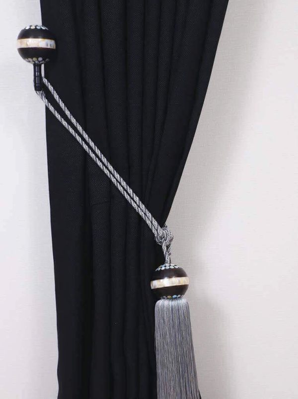 Tac Mahal Curtain Accessories - Curtain Tieback - Curtain Holder - Tassel - Curtain Rail - Curtain Holdback-Wooden Accessories - 30.2220 - Image 2